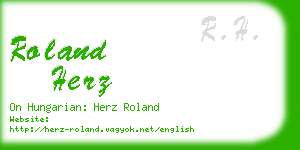 roland herz business card